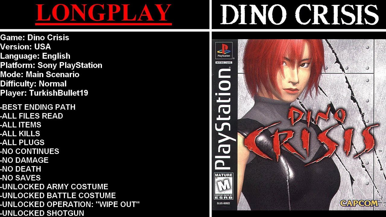 Dino Crisis [USA] (PlayStation) - (Longplay - Normal Difficulty | Best Ending Path)