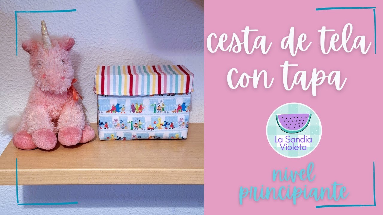 CESTA de tela CON TAPA