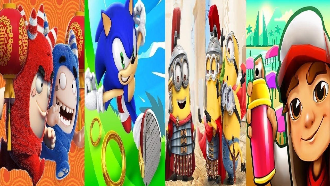 Oddbods Turbo Run VS Sonic Dash  Despicable Me -Minion Rush Legions Of The Minions Subway Surfers