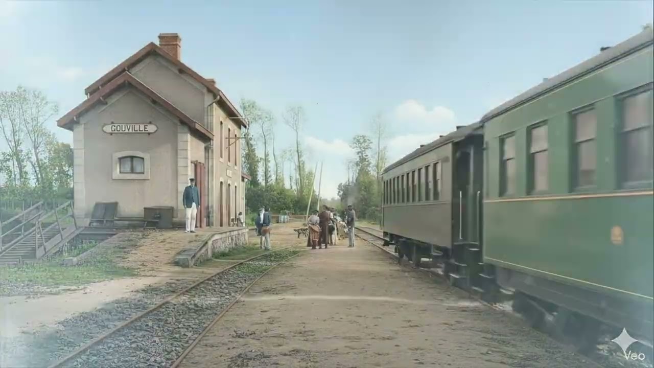 Inaugurée en 1909, fermée en 1933, la gare de Gouville prend des couleurs et s'anime.
