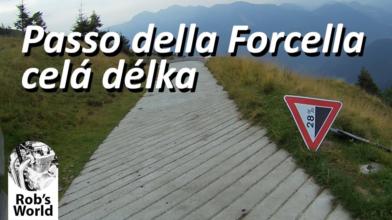 Passo della Forcella - celá délka, místy zrychleně
