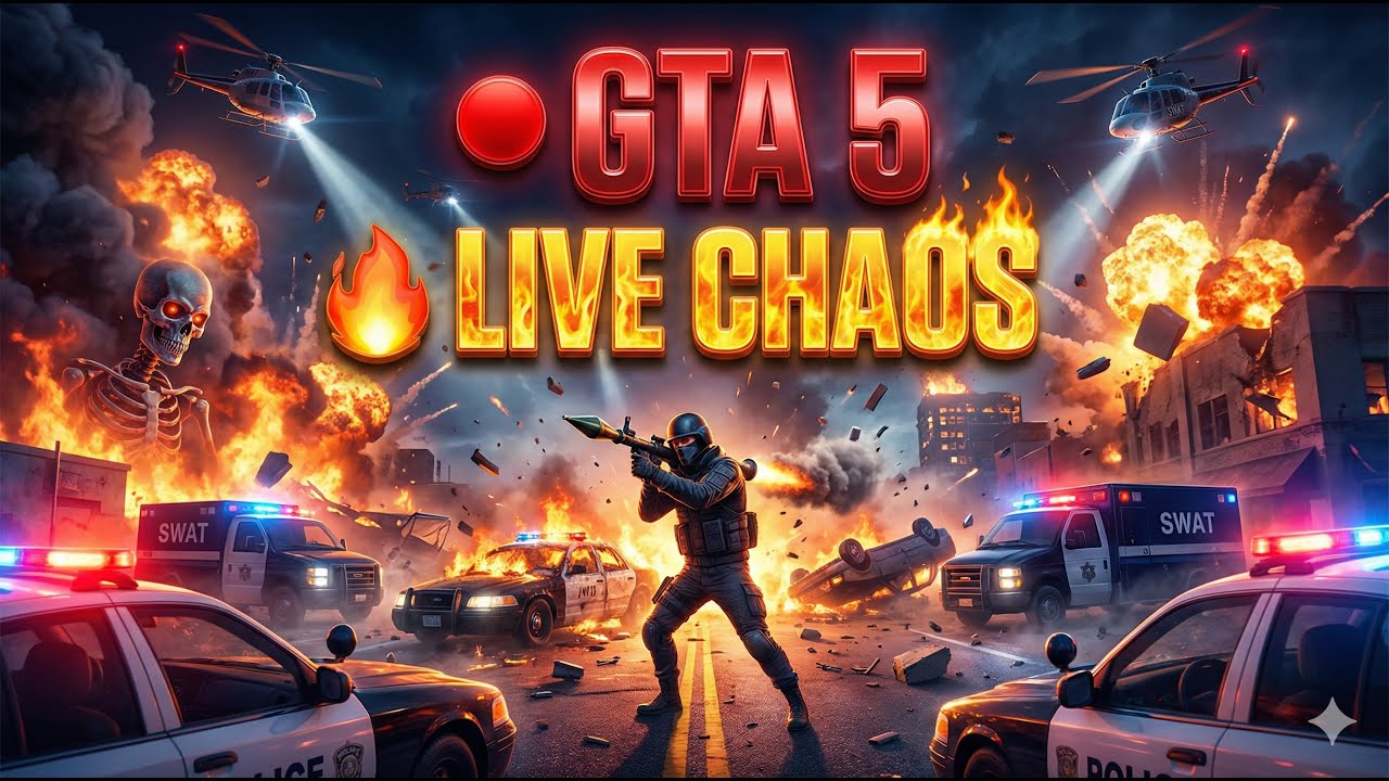🔴GTA 5 LIVE Full Chaos in Los Santos Explosions Cops Madness #shortsfeed