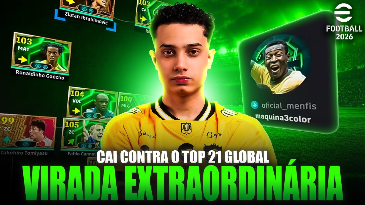 PARTIDA ABSURDA CONTRA O TOP 21 GLOBAL no Efootball 2026