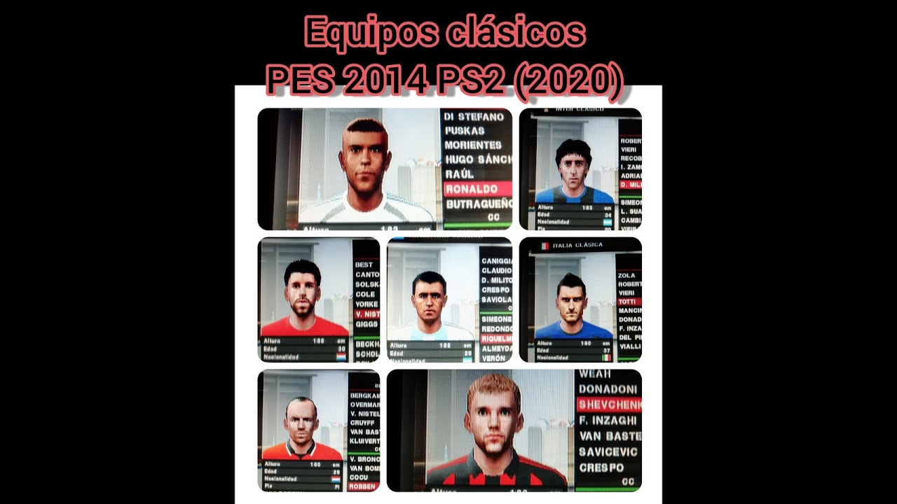 Equipos clasicos PES 14 PS2 (2020)
