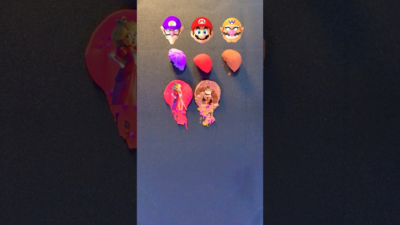 Смешивание цветов персонажей из фильма Super Mario Galaxy #mario #luigi #yoshi #thesupermariogala...