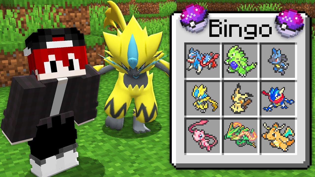 Eu Joguei Bingo Pokemon no Minecraft Pixelmon