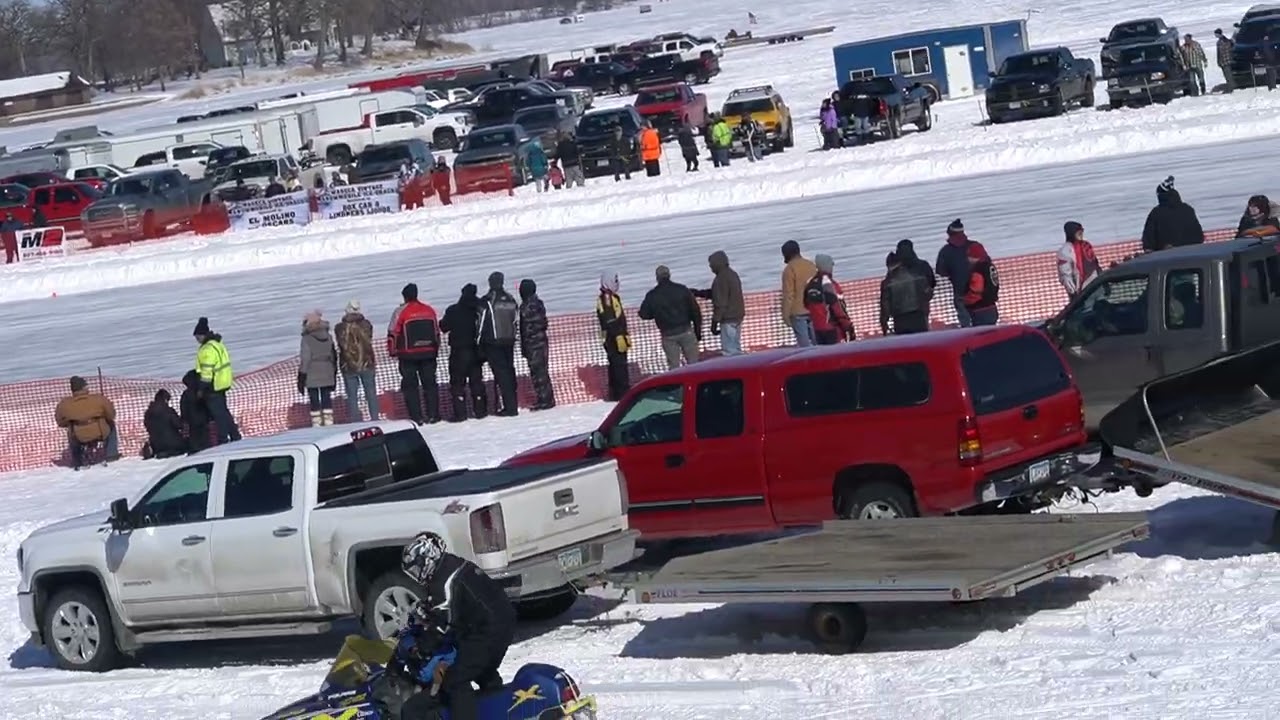 Waseca vintage snowmobile ice drags