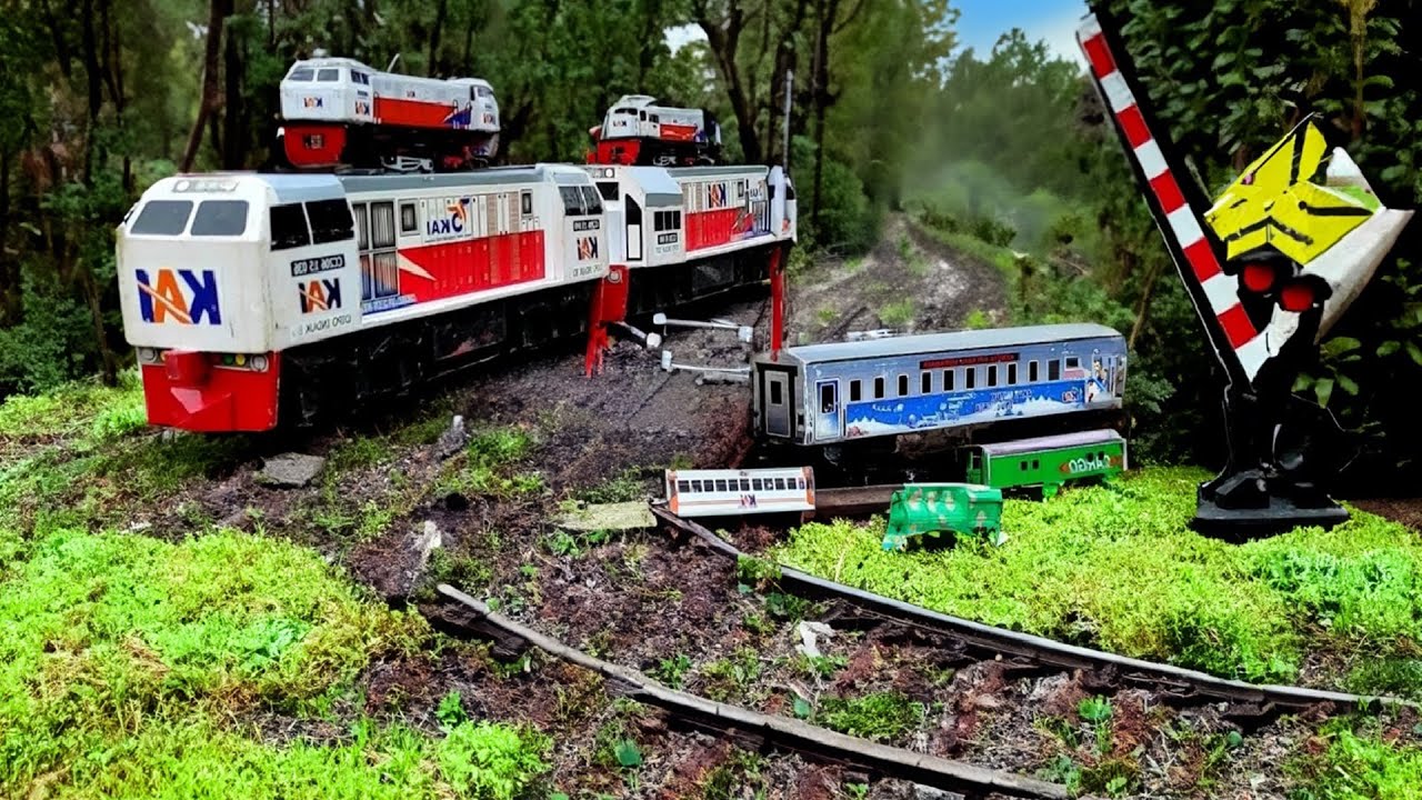 Menemukan Kereta Api Indonesia, KRL Commuterline, Lokomotif cc300, Palang Pintu Perlintasan KAI #01