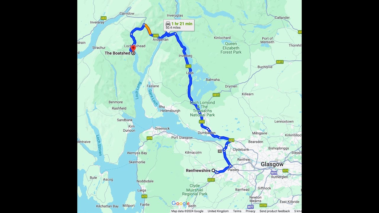 Driving to Loch Goil on Scotland's West Coast