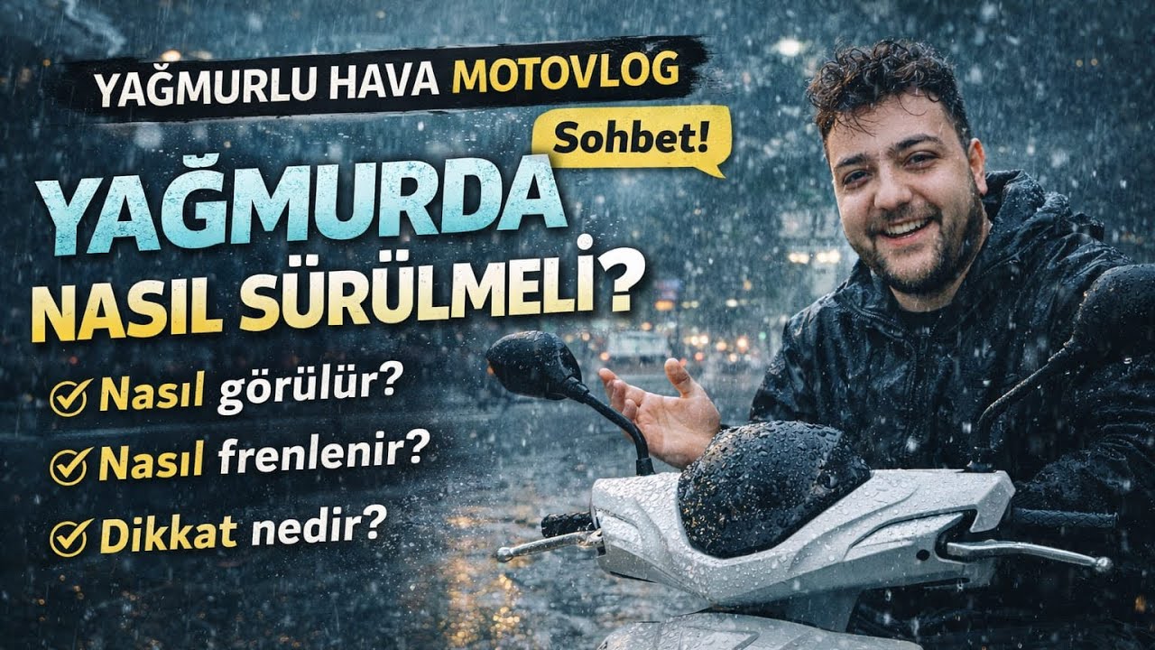 YAĞMURDA SCOOTER NASIL SÜRÜLÜR? ☔️ | Güvenli Sürüş Taktikleri (Motovlog)