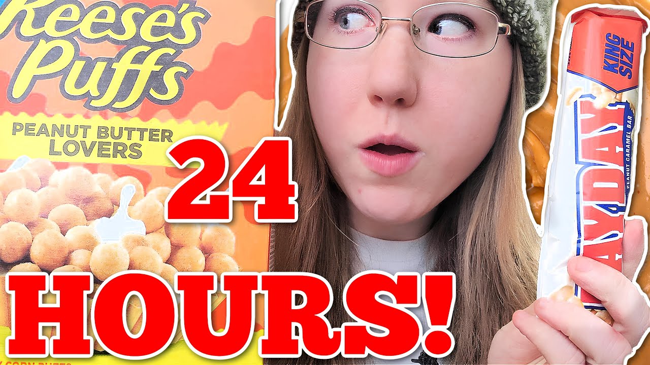 I ONLY ATE PEANUT BUTTER FOODS For A Full Day!