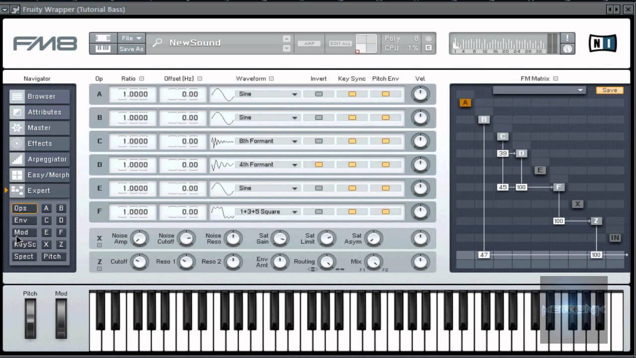 FM8 Tutorial #1: How to make a Growl Bass
