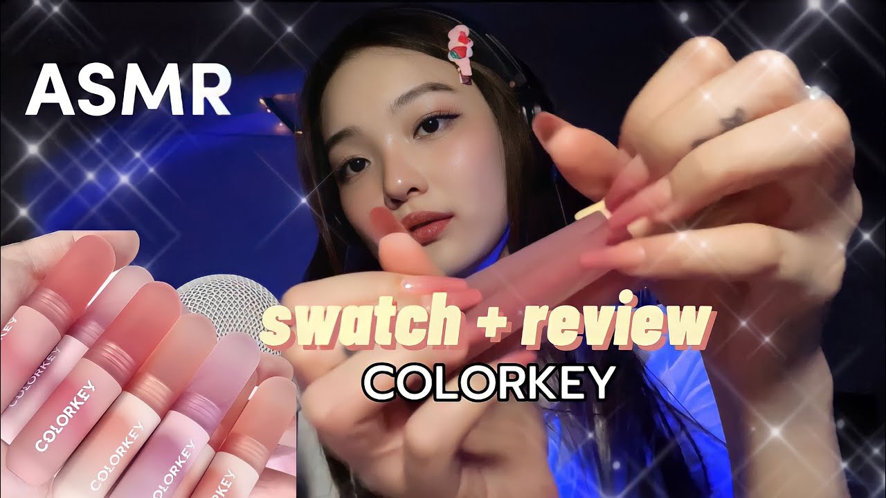 ASMR // Swatch 10 Thỏi Son Colorkey!💋💄✨ - softspoken, mouthsound, nails tapping,…| Deadzonnne