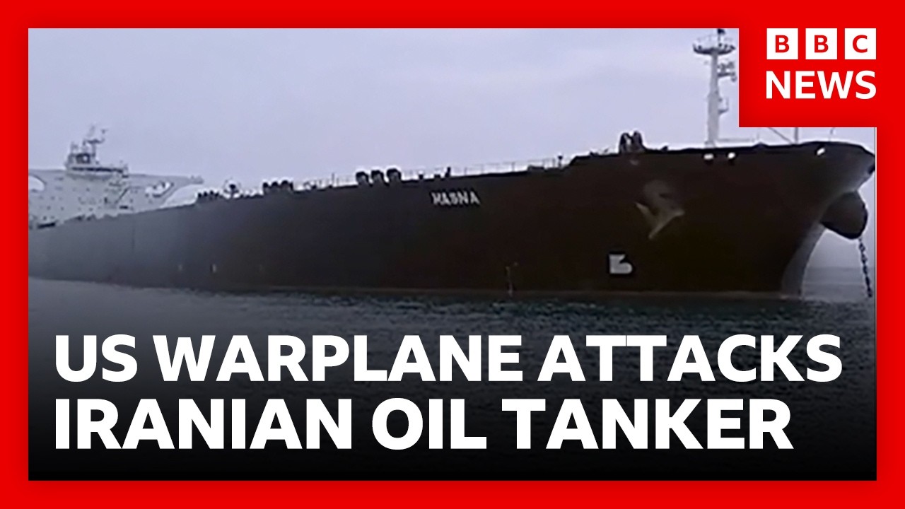 US fighter jet attacks Iranian oil tanker as Trump claims peace deal close | BBC News