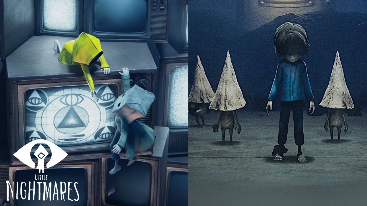 Bocil baju biru dan bocil kepala kotak - Little Nightmare