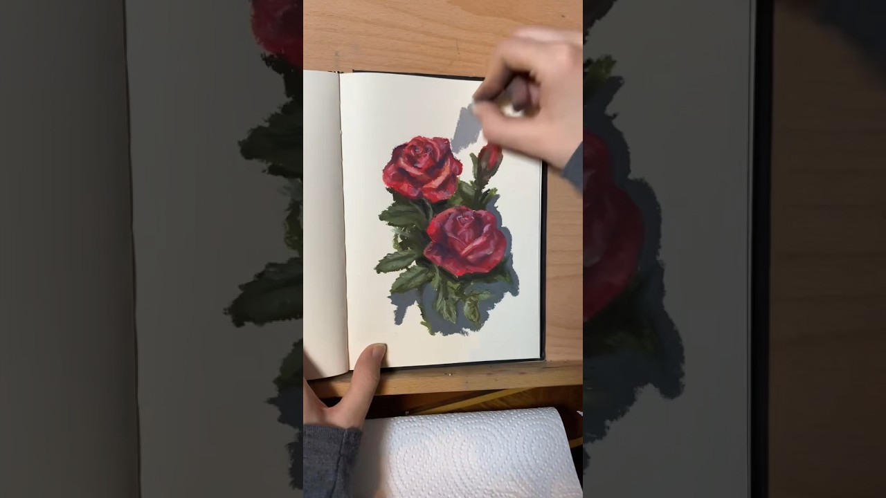 Oil pastel Drawing - flowers 💐✍️ 