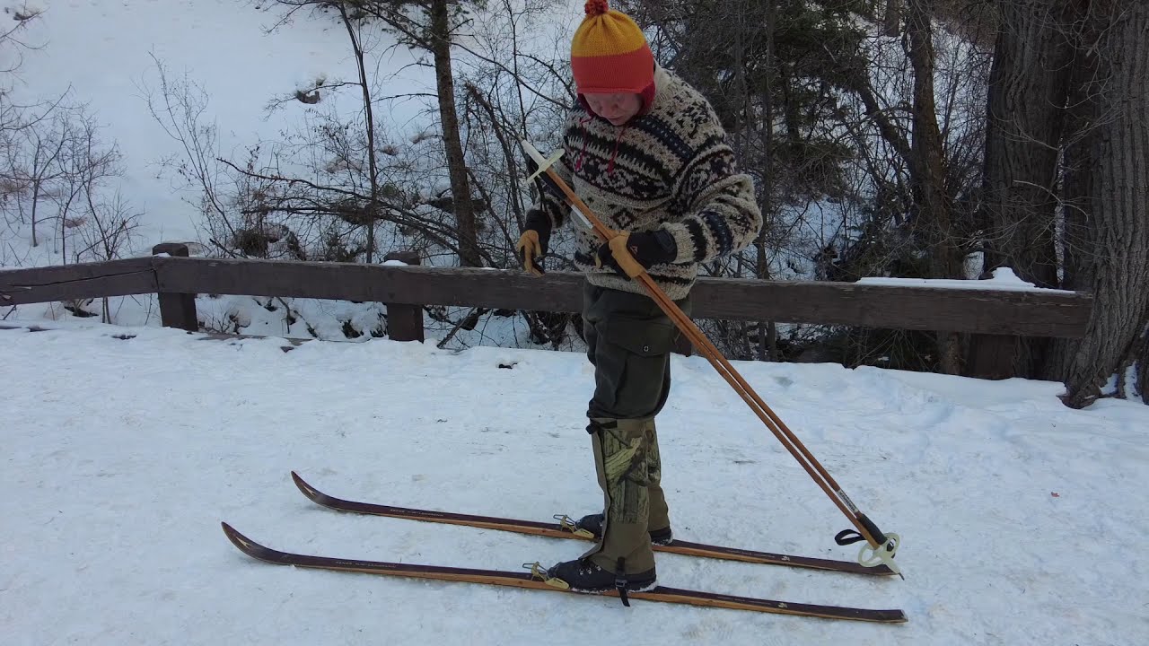 Vintage Wood Cross Country Skis And The PULK SLED I Built.