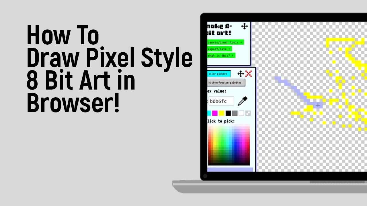 How to Draw Pixel Style 8 Bit Art in Browser [easy]