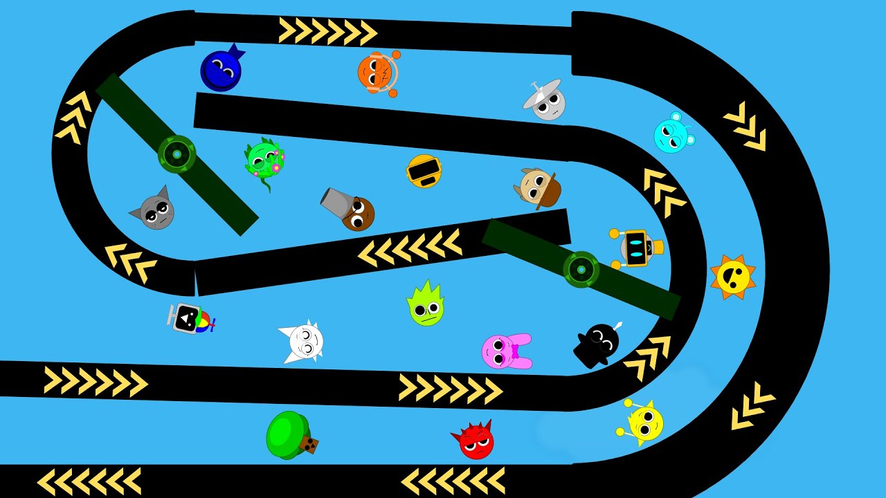 Who Will Be First?! SPRUNKI Marble Race🏁  #32