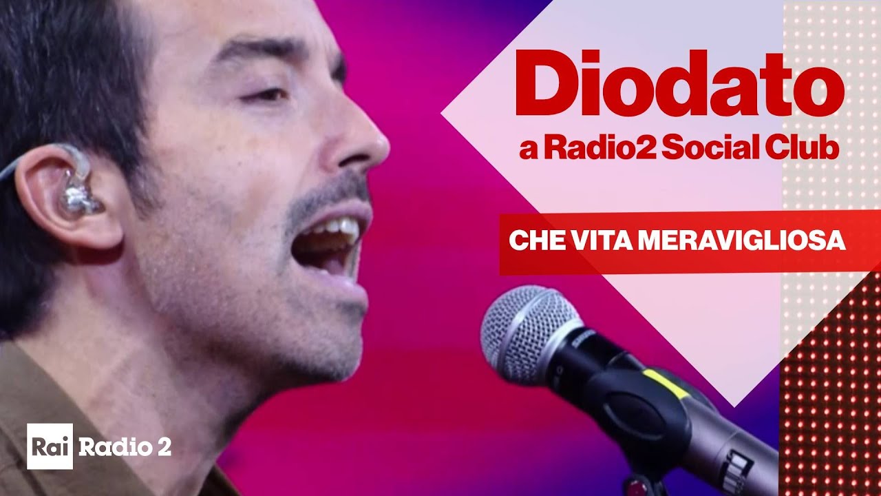 Diodato dal vivo nel nuovo studio di Radio2 Social Club - "Che vita meravigliosa"