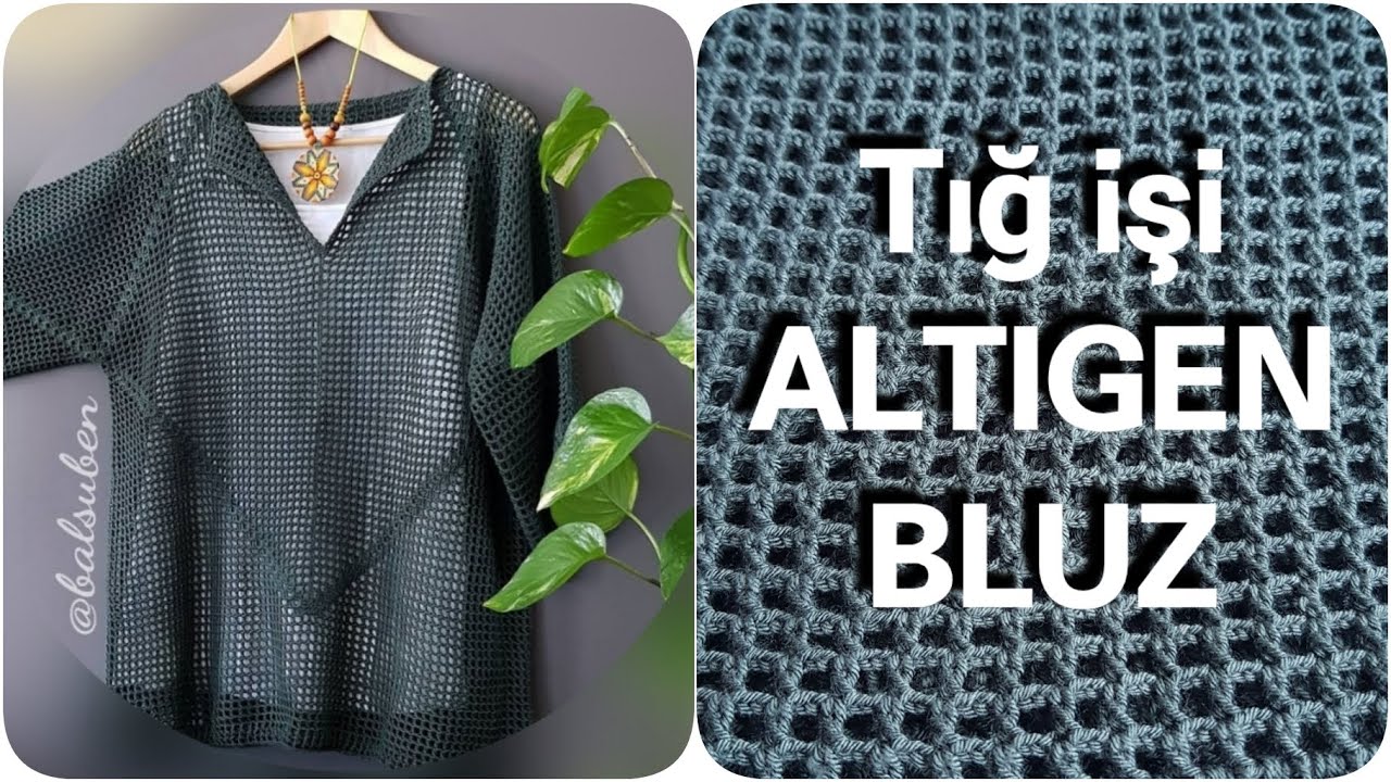 HERKESİN KOLAYLIKLA YAPABİLECEĞİ BAHARLIK BLUZ❗Altıgen bluz - hırka