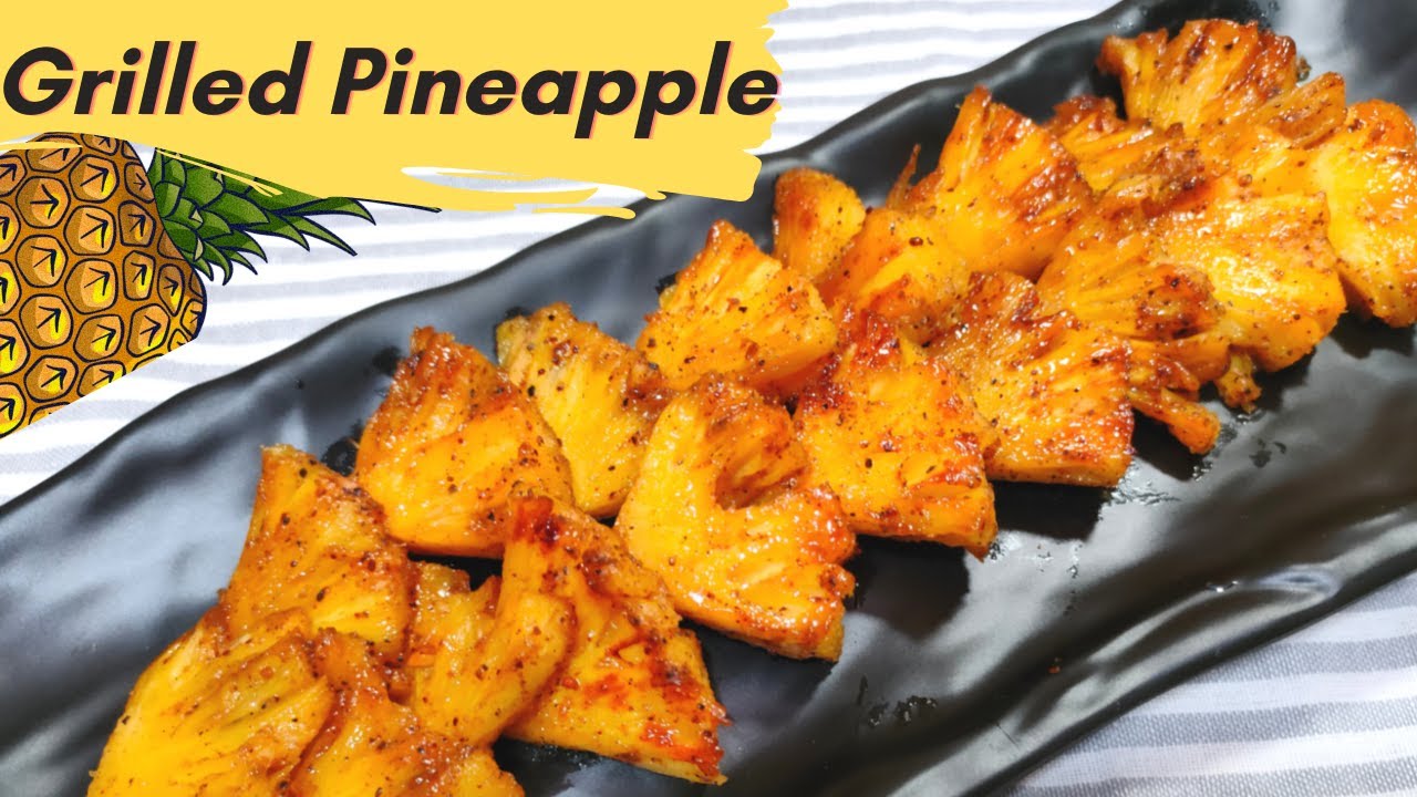 Grilled pineapple | Roasted Pineapple On Tawa | Pineapple Recipes | How to cut pineapple easily