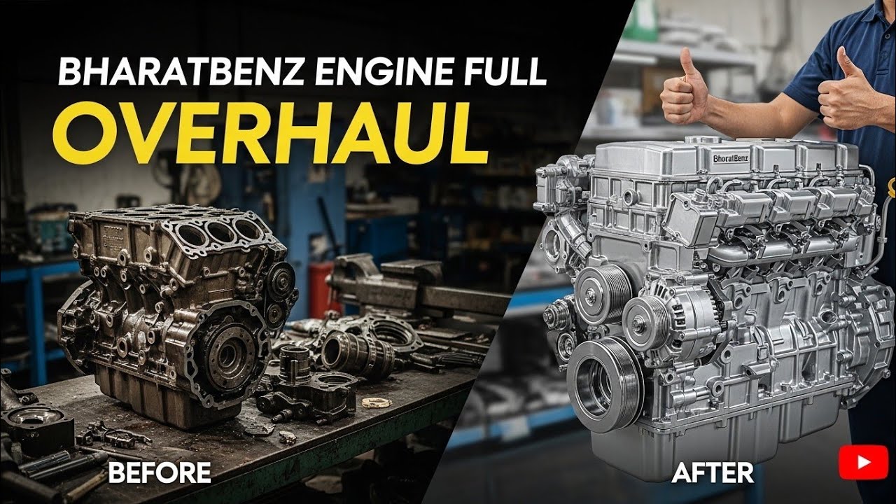 Bhartbenz 2523HDT- 6×4 Engine Full Overhaul|| Bhartbenz Engine Repair||@TRUCKHERO9023