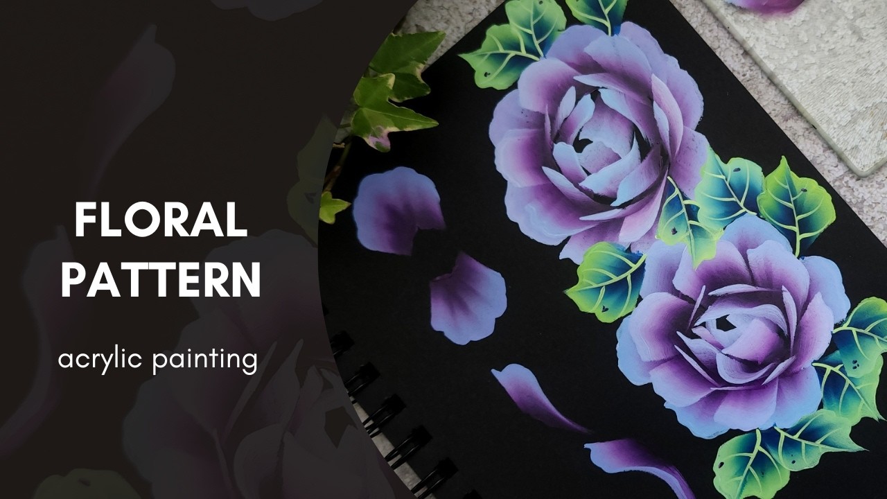 This One Technique You Need To Know For Painting  Flowers | Acrylic Painting for beginners