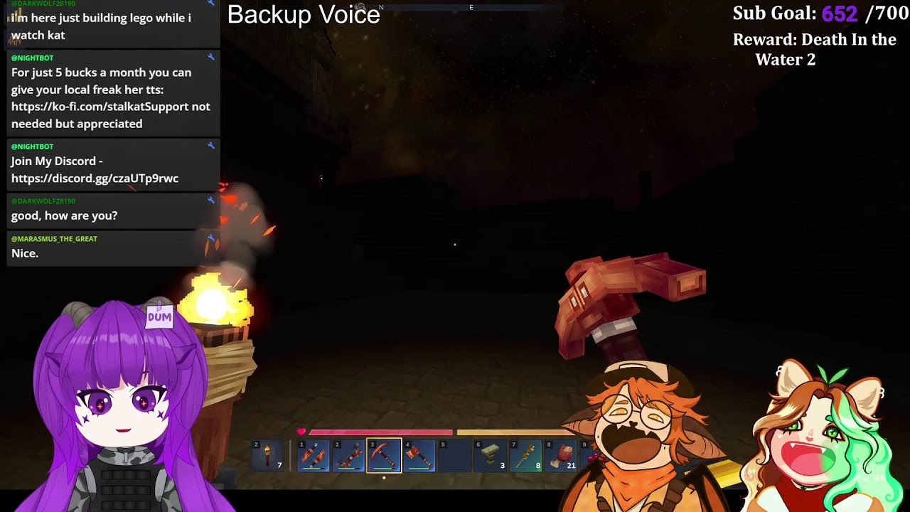 Volcano Base? Mute Vtuber Plays Hytale with CamperKai and Sunny!