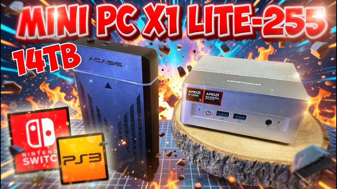 Con el Disco Duro de 14 TB 🤯 El Mini PC MÁS Salvaje para Emulación (Ryzen 7 255 + 780M)