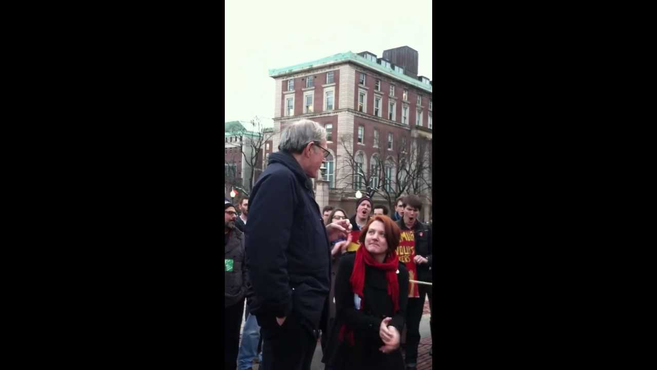 Eric Foner Speaks to Faculty House Protesters