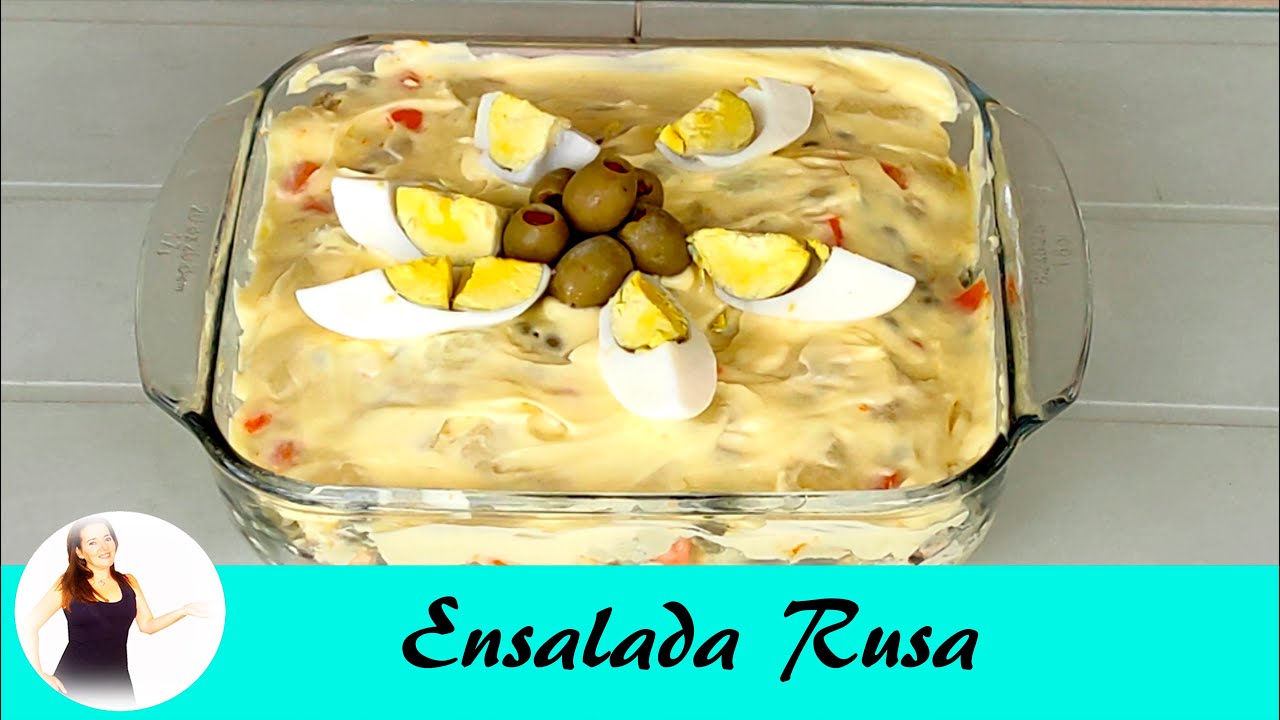 ENSALADA RUSA -  Recetas Faciles y Rapidas - Ensaladas - Recetas Navideñas - Recetas con papas