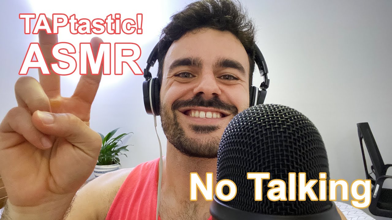ASMR Tapping No Talking 🦜 Ear to Ear Blue Yeti Nail Tapping