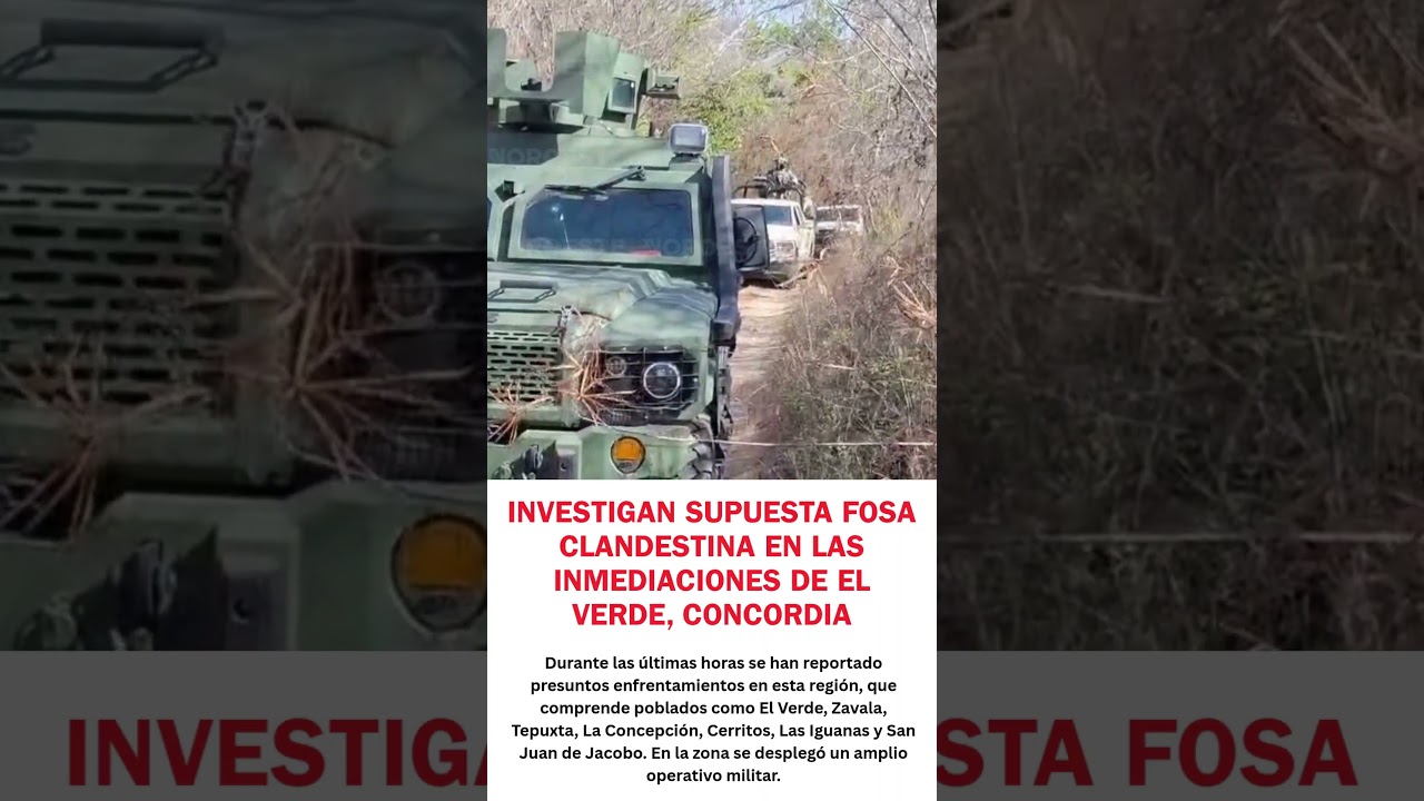Investigan supuesta fosa clandestina en las inmediaciones de El Verde, #concordia