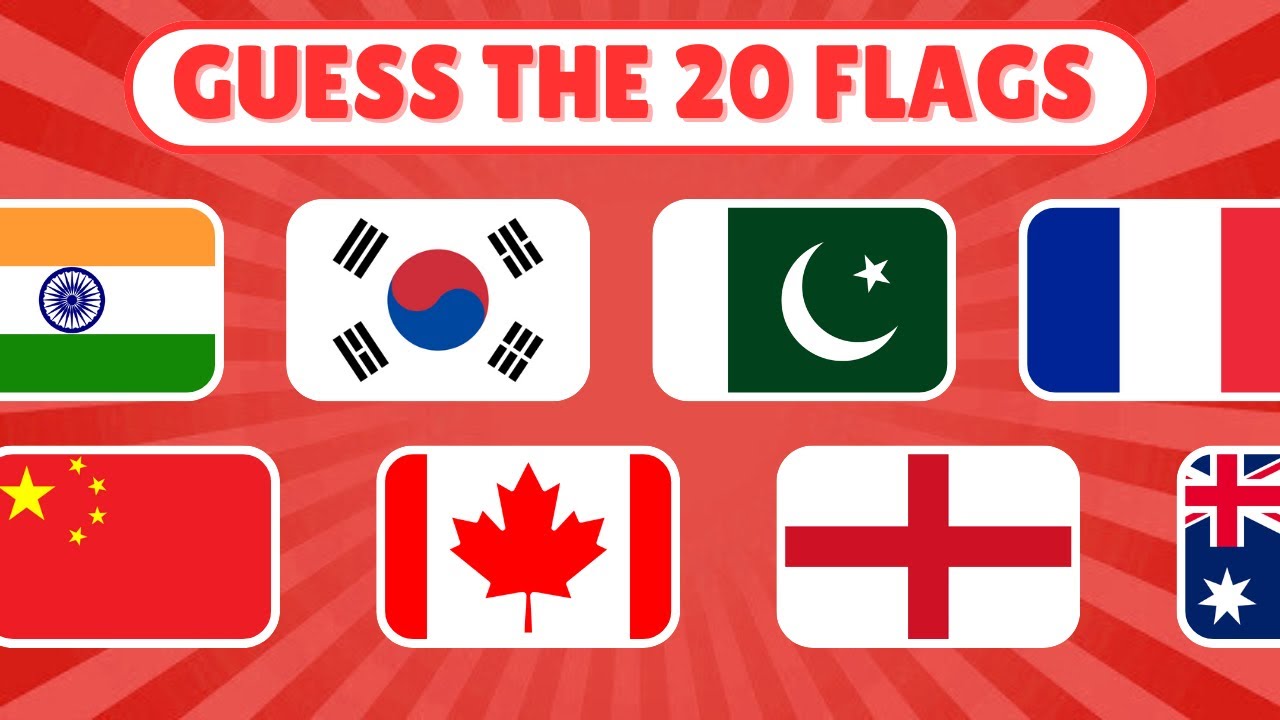 Guess The 20 Flags | Famous 20 Flags | QuizNGame
