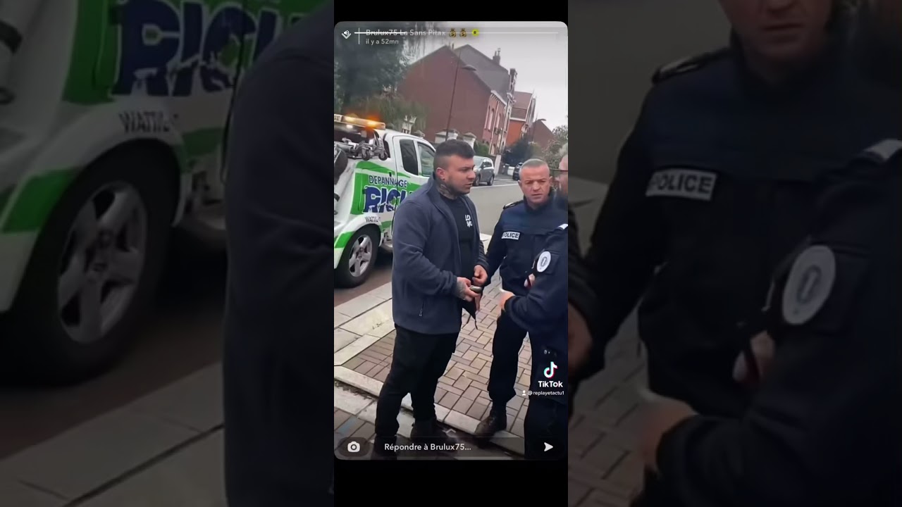 BRULUX S&rsquo;EMBROUILLE AVEC UN D&Eacute;PANNEUR ET LA POLICE 😱