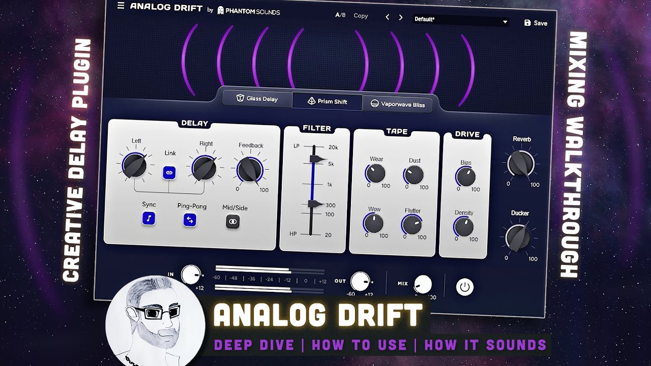 Analog Drift by Phantom Sounds &mdash; Modern Delay with Vintage Tape Texture | Plugin Walkthrough