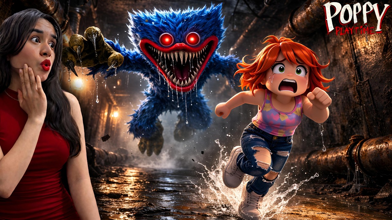 ESCAPING THE SCARY POPPY PLAYTIME IN ROBLOX GONE WRONG!!😱🔥