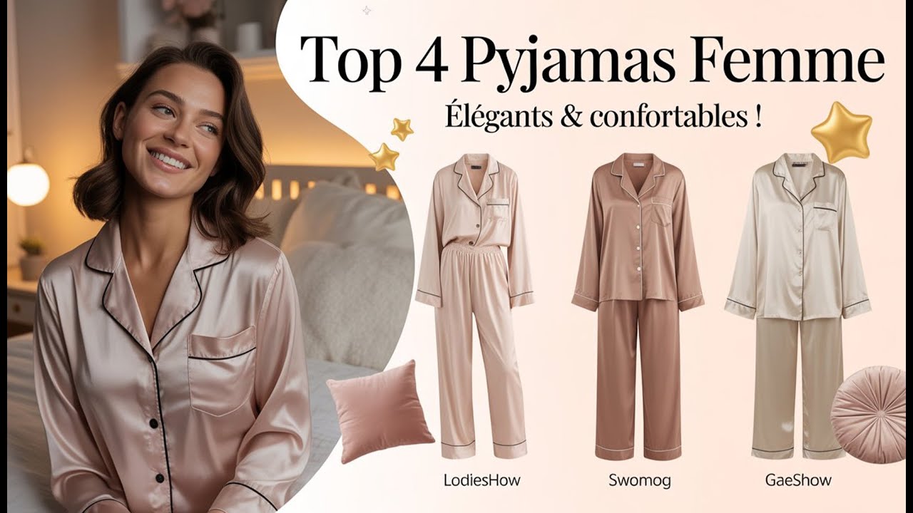 TOP 4 Pyjamas Satin Femme, Le #1 va vous surprendre ! (Confort + Élégance)