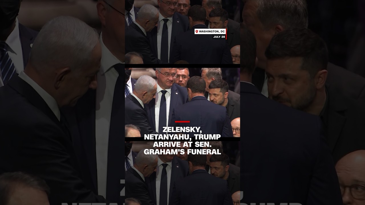 Zelensky, Netanyahu, Trump arrive at Sen. Graham&rsquo;s funeral