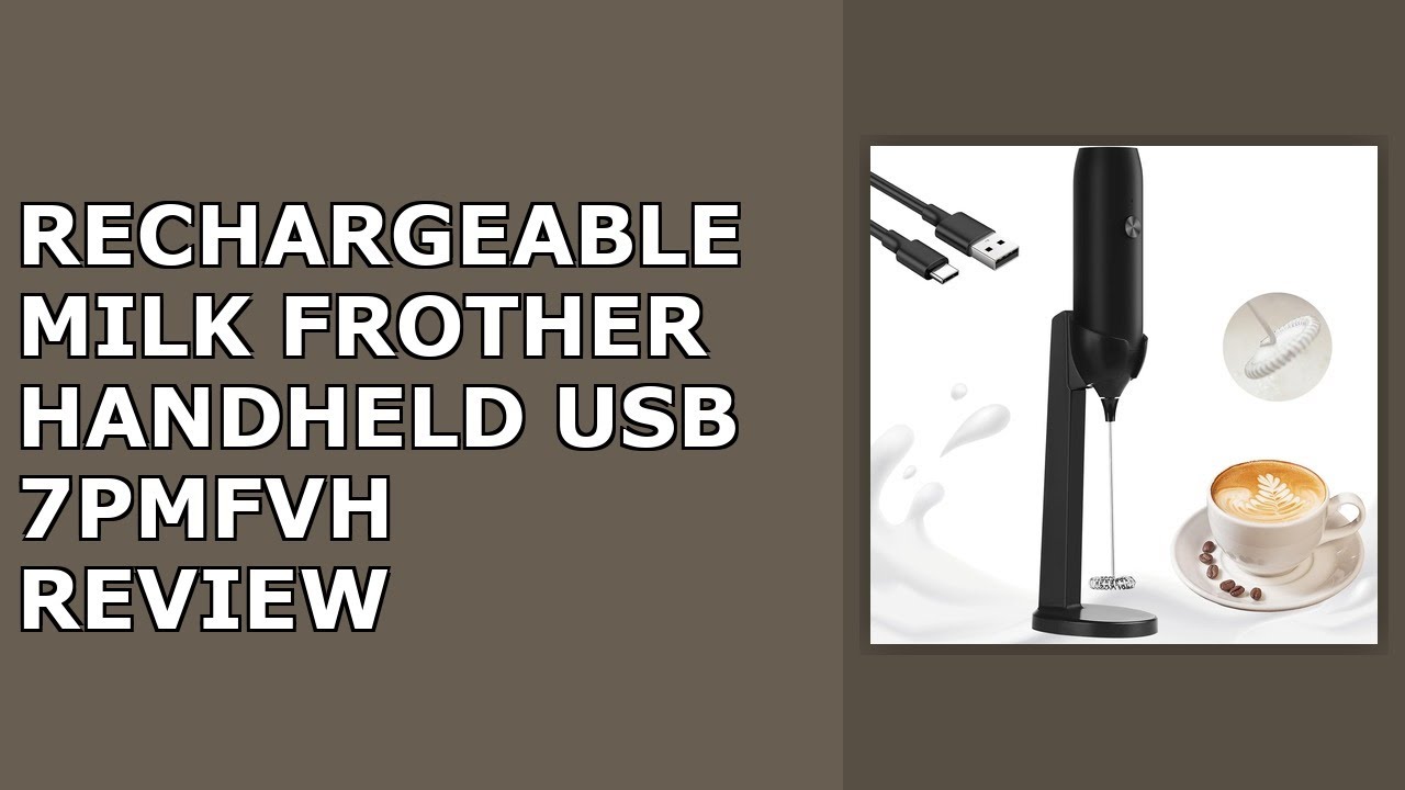 Rechargeable Milk Frother Handheld USB Type-C, Powerful Electric Foam Maker with Stand, Review