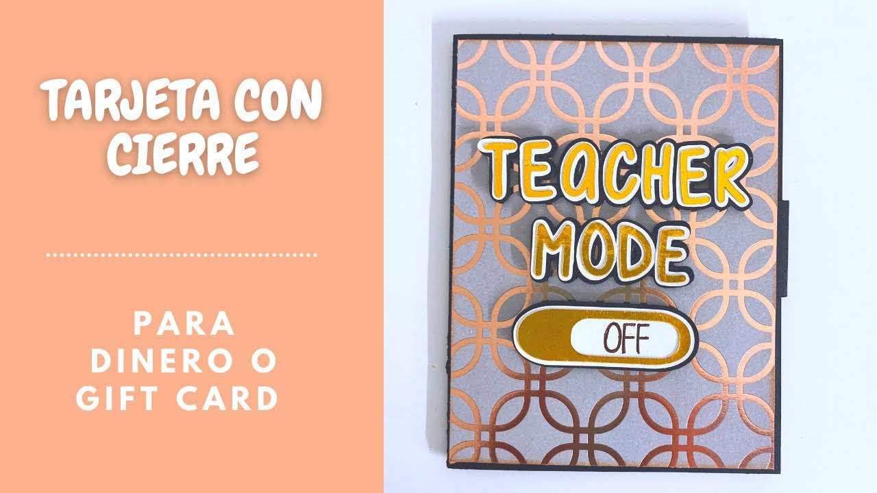 Tarjeta con cierre para regalar dinero o Gift Card.