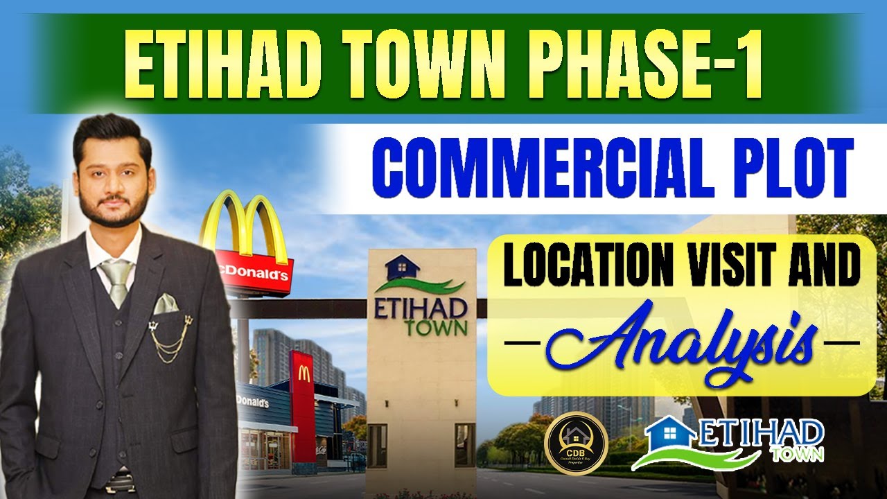 Etihad Town Lahore Phase 1 Live Visit | Commercial Plot Location Visit & Analysis February 2025