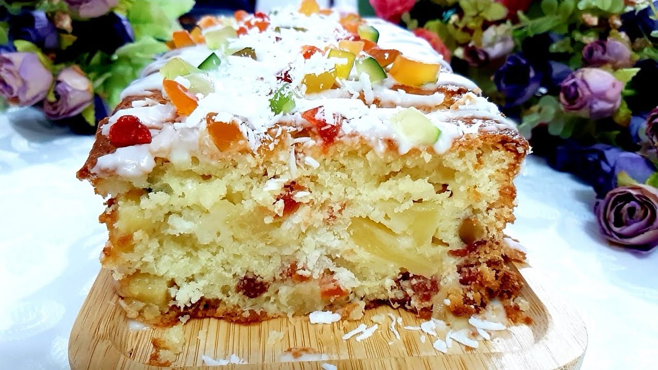 Любой, кто его попробует, полюбит, пушистый, вкусный, легкий и безлактозный. Фруктовый торт.