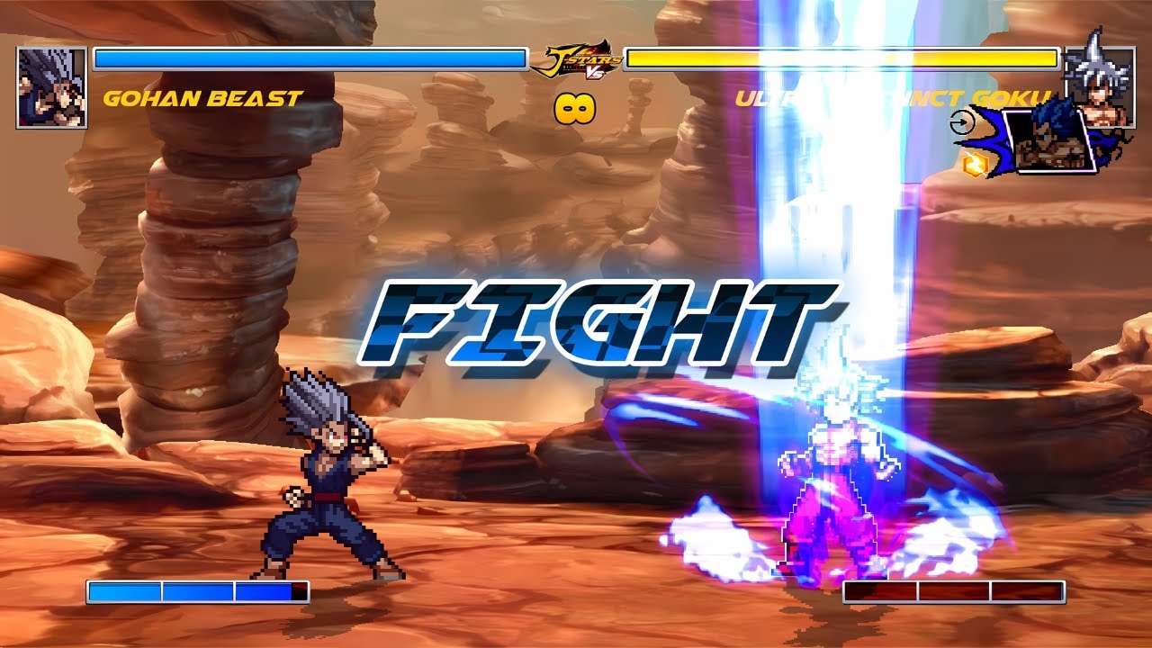 Gohan (Beast Form) VS Goku (Master Ultra Instinct) | Dragon Ball JUS MUGEN