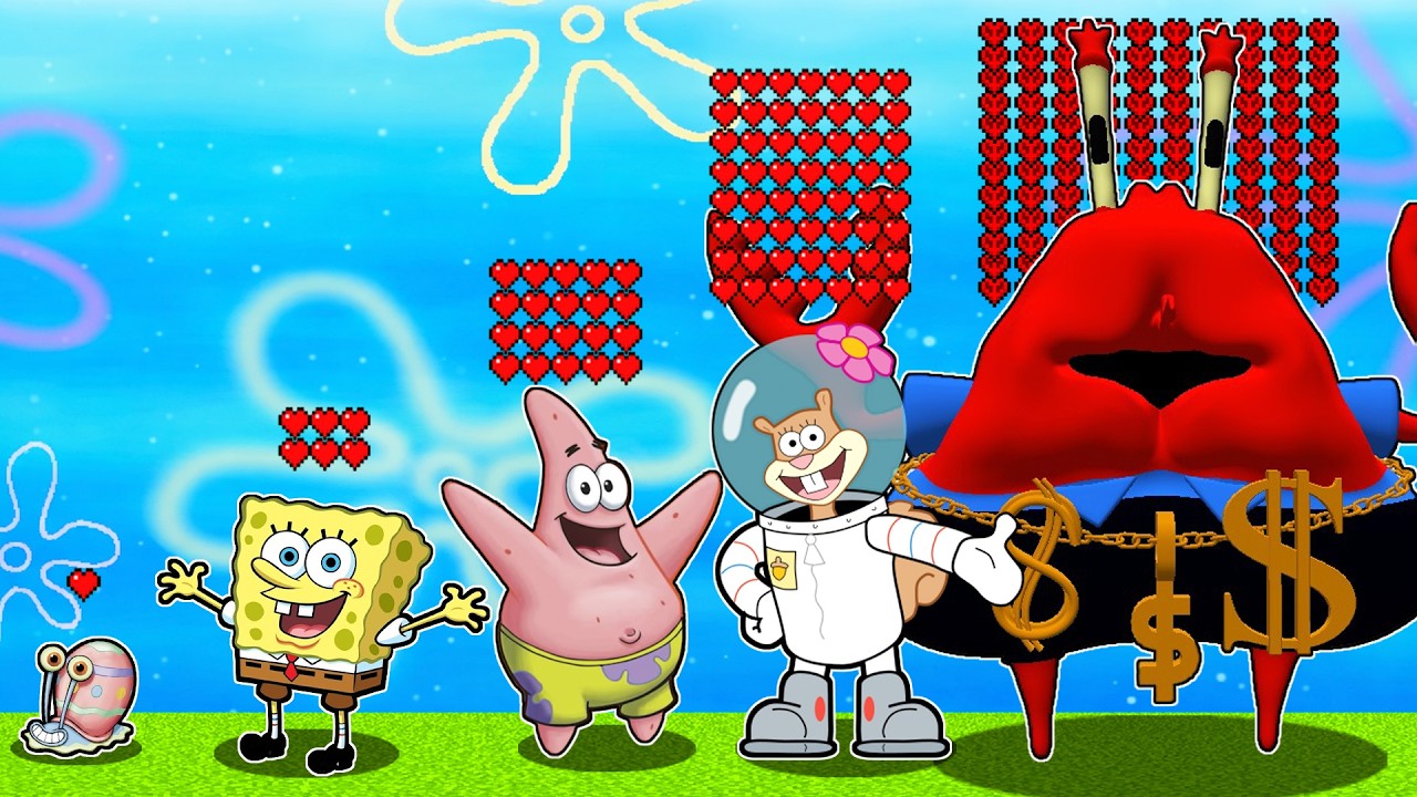 ¿QUÉ PERSONAJE DE BOB ESPONJA TIENE MÁS VIDA EN MINECRAFT?