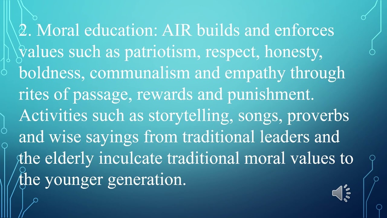 Contribution of AIR to the Development of Ghana ( CHRISTIAN RELIGIOUS STUDIES)