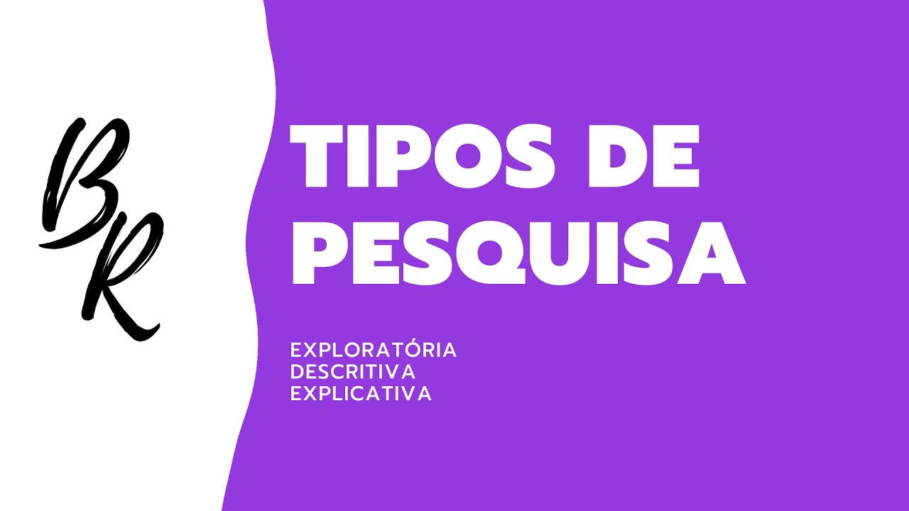 Tipos de pesquisa. Exploratória, Descritiva ou Explicativa?