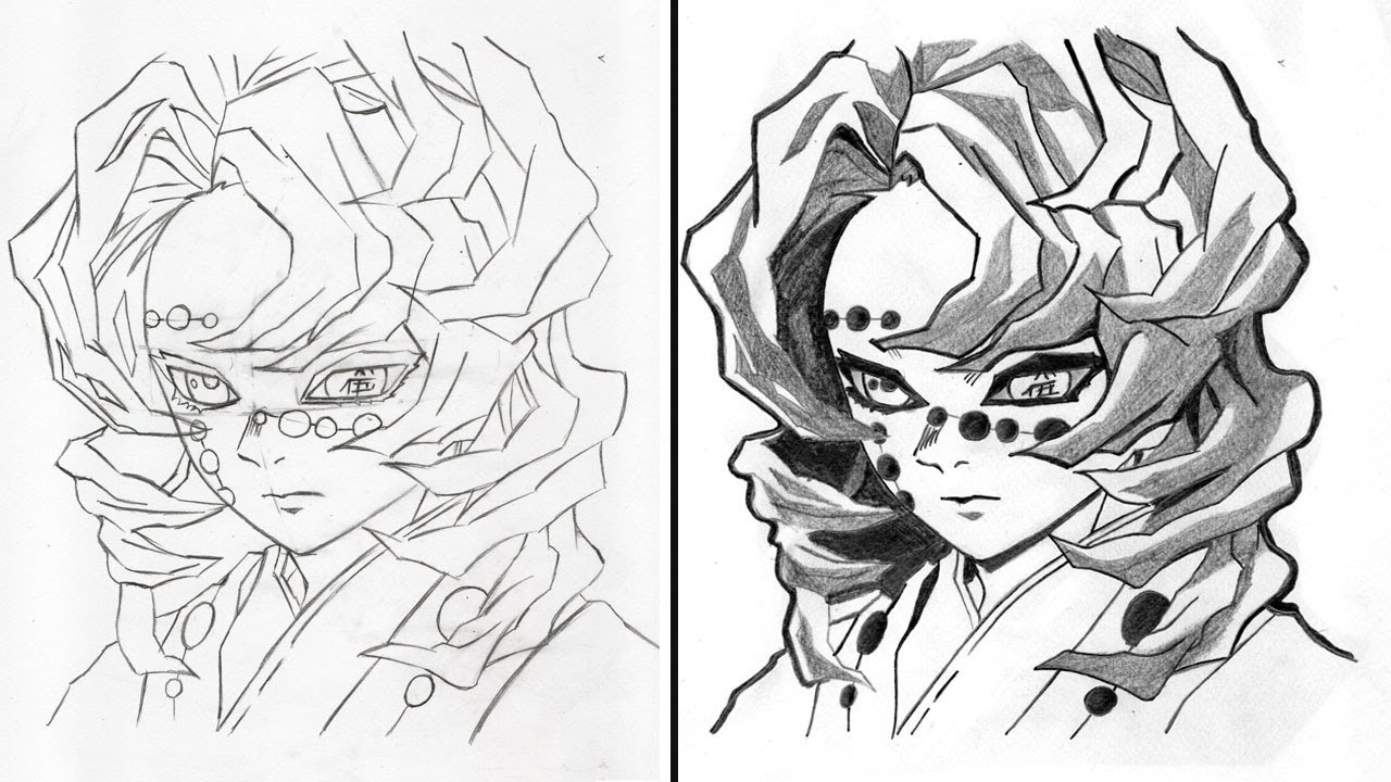 Anime Sketch | How to Draw Rui Demon Slayer | Lower Rank 5