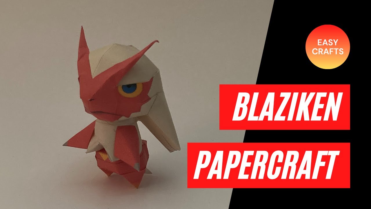 How to make easy DIY Blaziken craft | Craft along with Crafter Wong